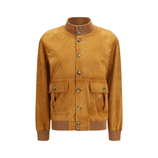 Bomber Valstar in pelle di capra marrone