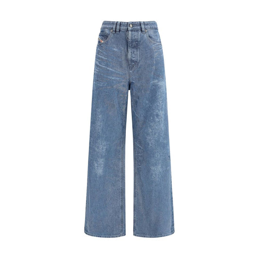 Jeans Diesel Blu in Cotone a Vestibilità Comoda
