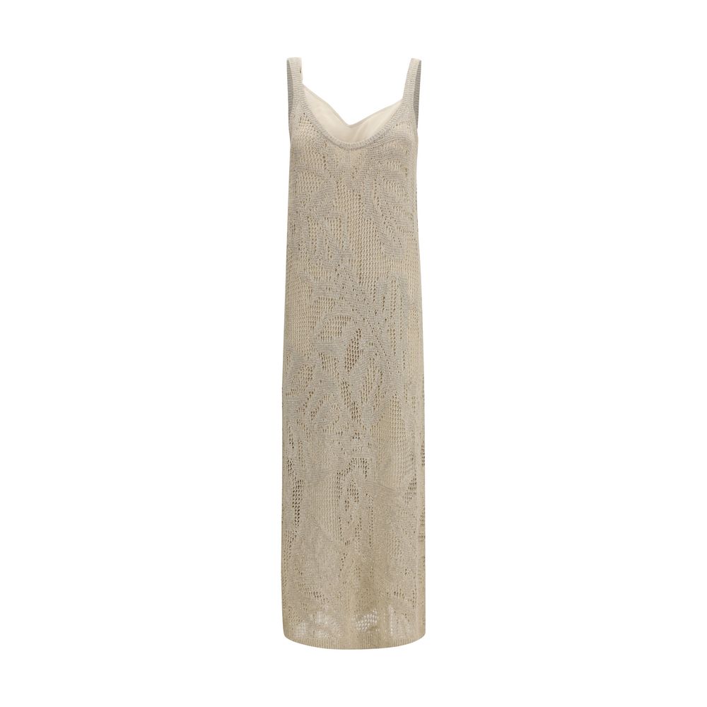 Robe décontractée Brunello Cucinelli en lin beige