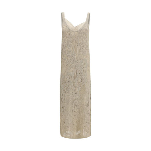 Abito casual in lino beige Brunello Cucinelli
