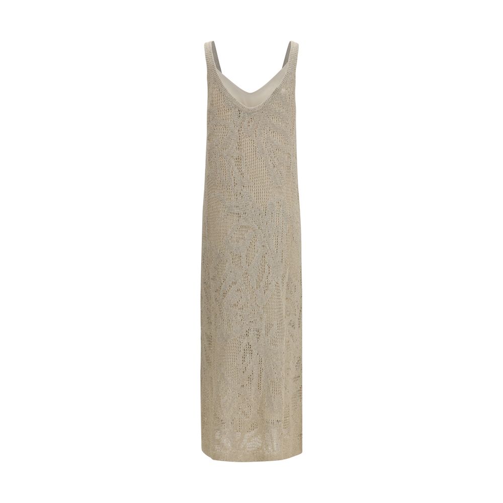 Robe décontractée Brunello Cucinelli en lin beige