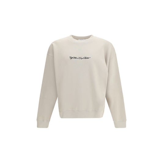 Felpa Off-White in cotone beige