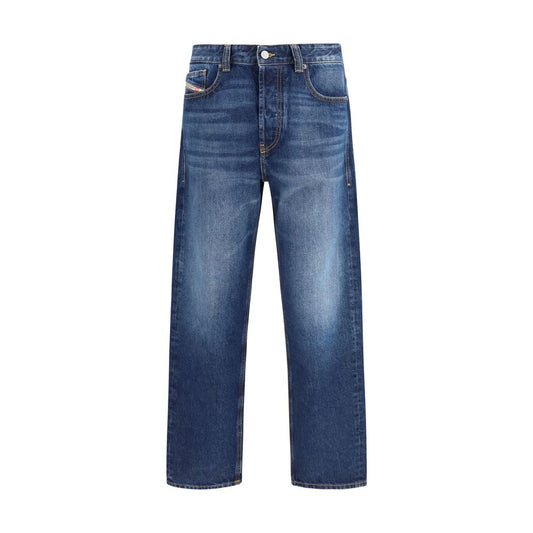 Jeans Tapered Diesel in Cotone Blu