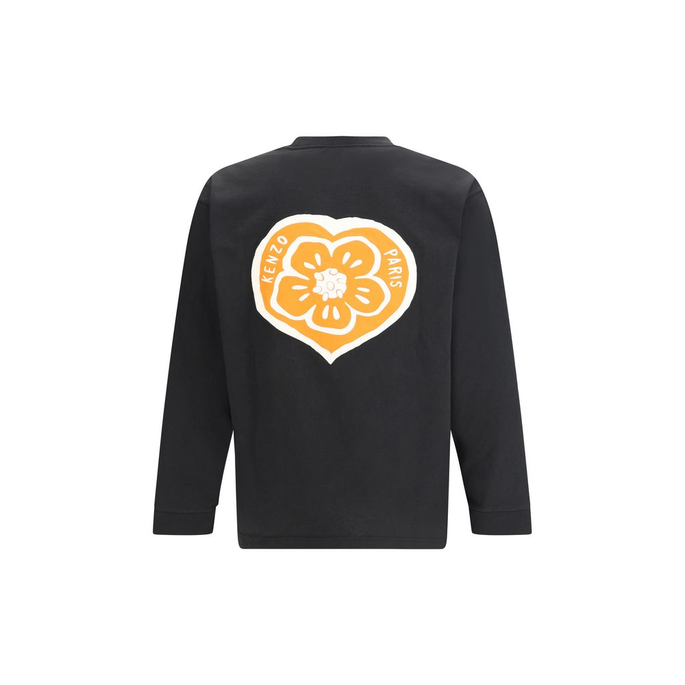 T-shirt Kenzo a maniche lunghe in cotone nero