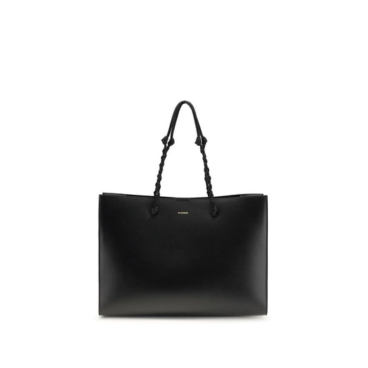 Borsa a tracolla Bos Taurus in pelle di vitello nera Jil Sander