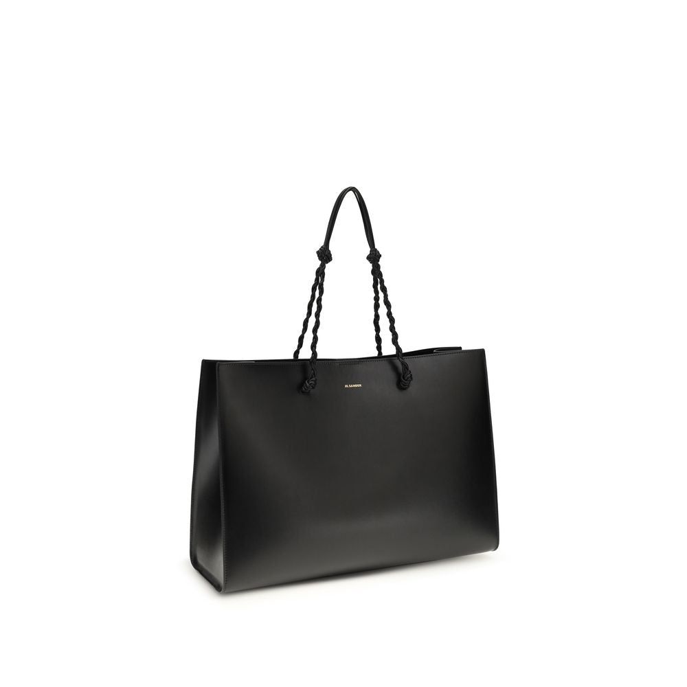 Sac à bandoulière Jil Sander en cuir de veau noir Bos Taurus