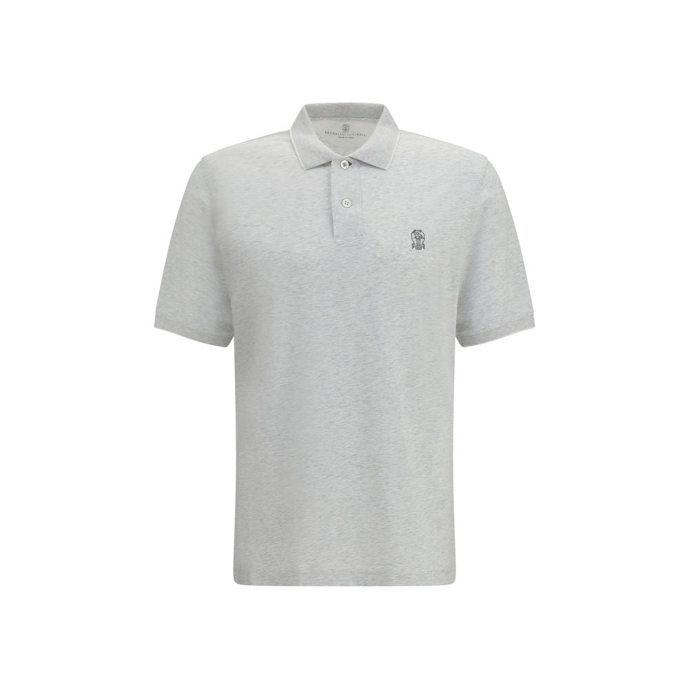 Polo Brunello Cucinelli in cotone grigio