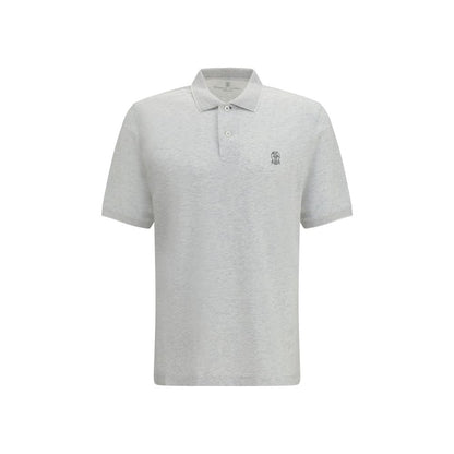 Polo Brunello Cucinelli in cotone grigio