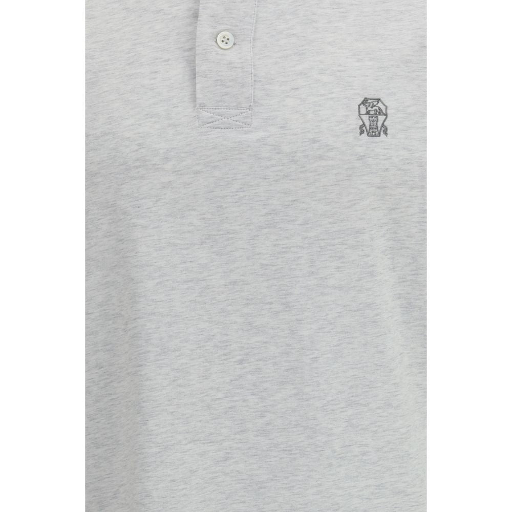 Polo Brunello Cucinelli in cotone grigio