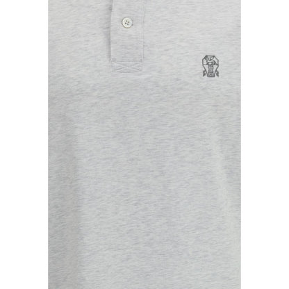 Polo Brunello Cucinelli in cotone grigio