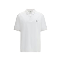 Polo Brunello Cucinelli in cotone bianco