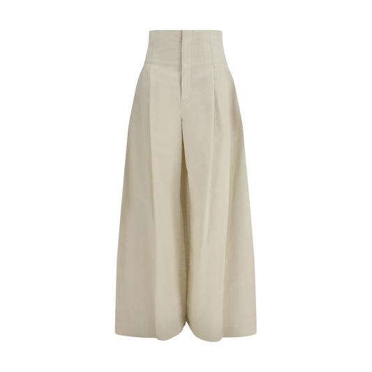 Brunello Cucinelli Pantaloni in cotone beige