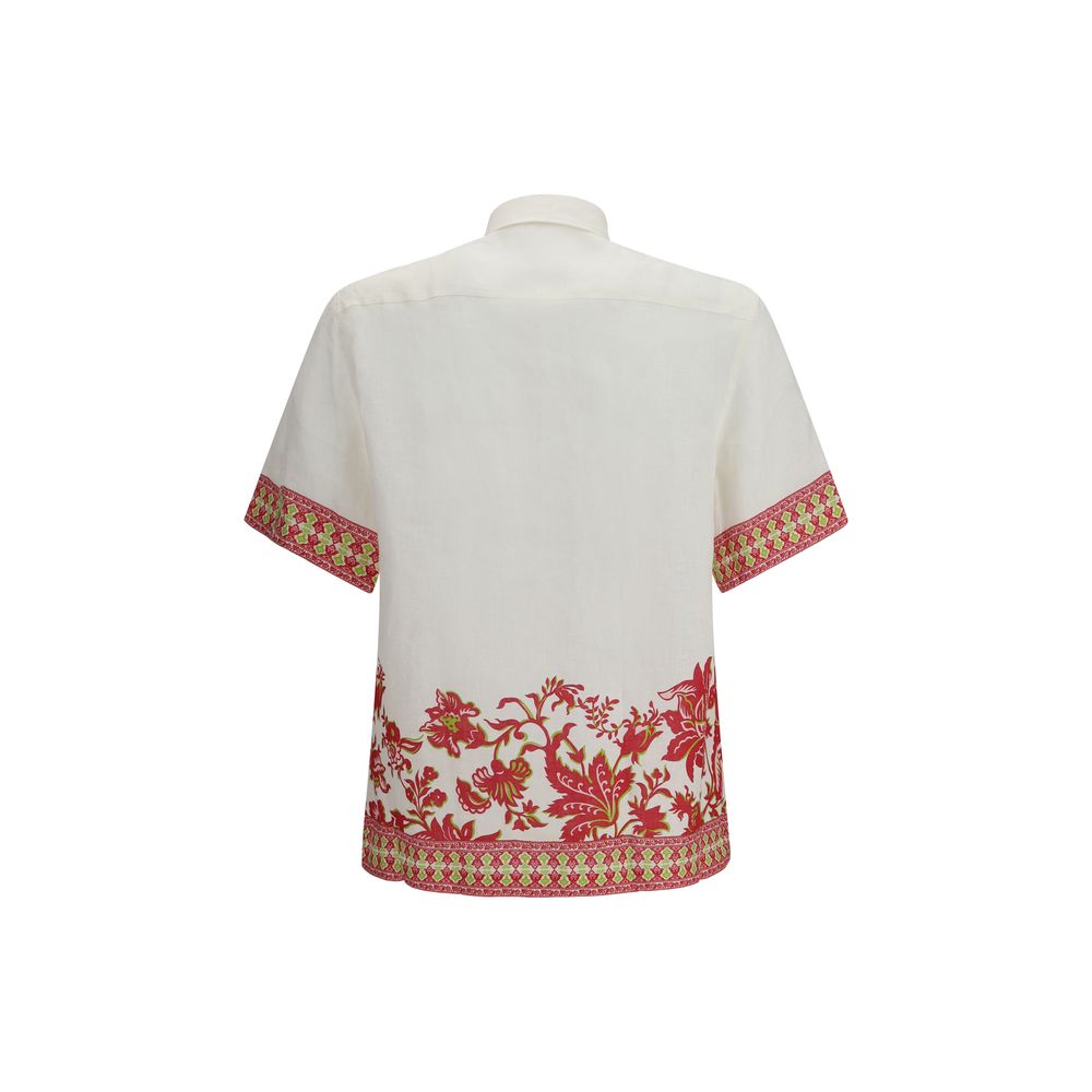 Chemise en lin à motifs multicolores Etro
