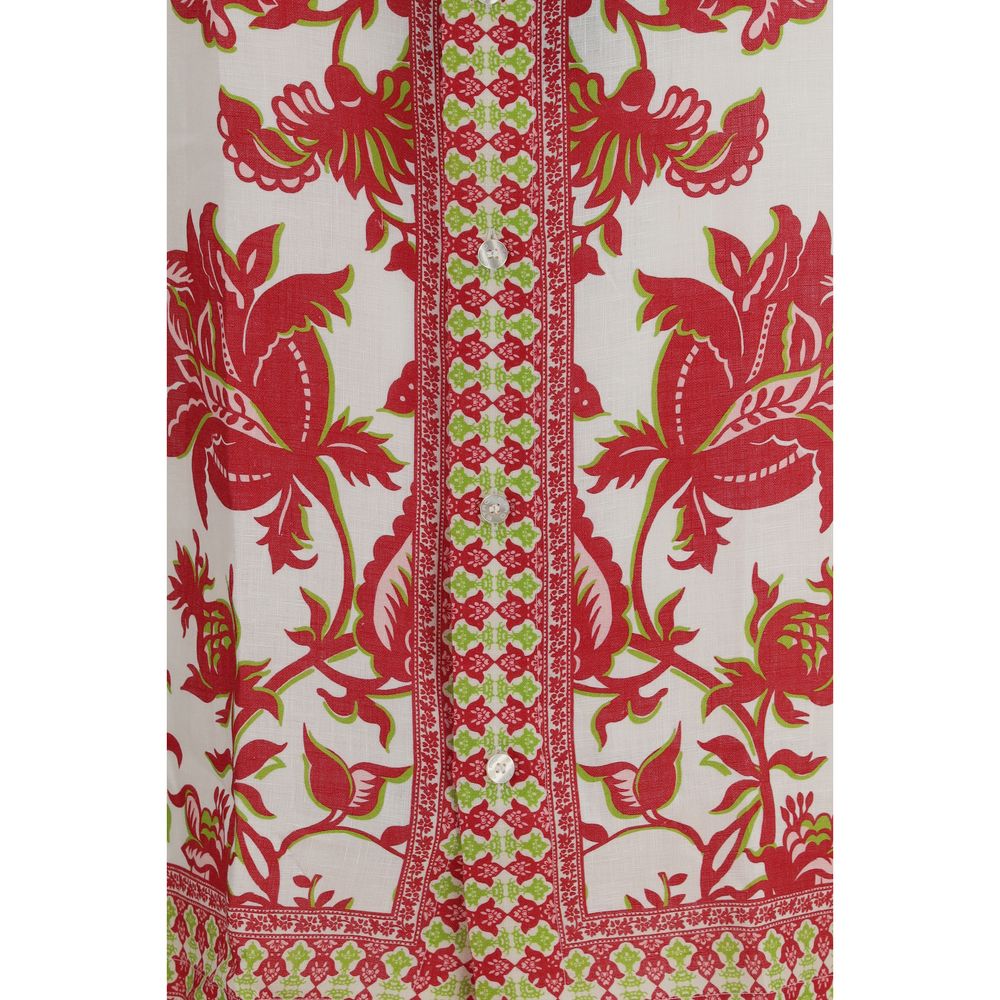 Chemise en lin à motifs multicolores Etro