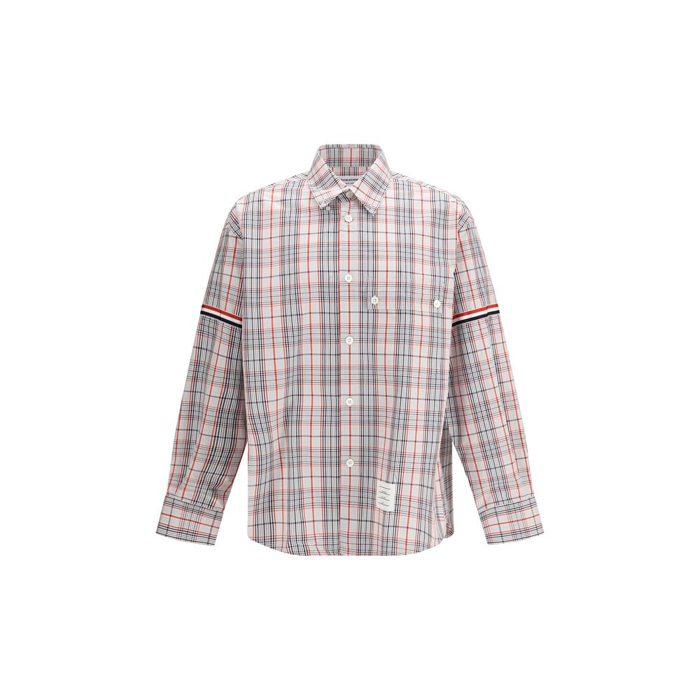 Camicia Thom Browne con motivo in tessuto multicolore