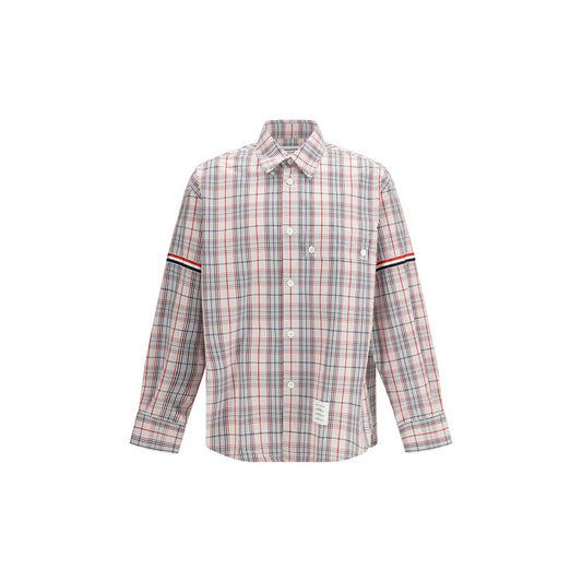 Camicia Thom Browne con motivo in tessuto multicolore