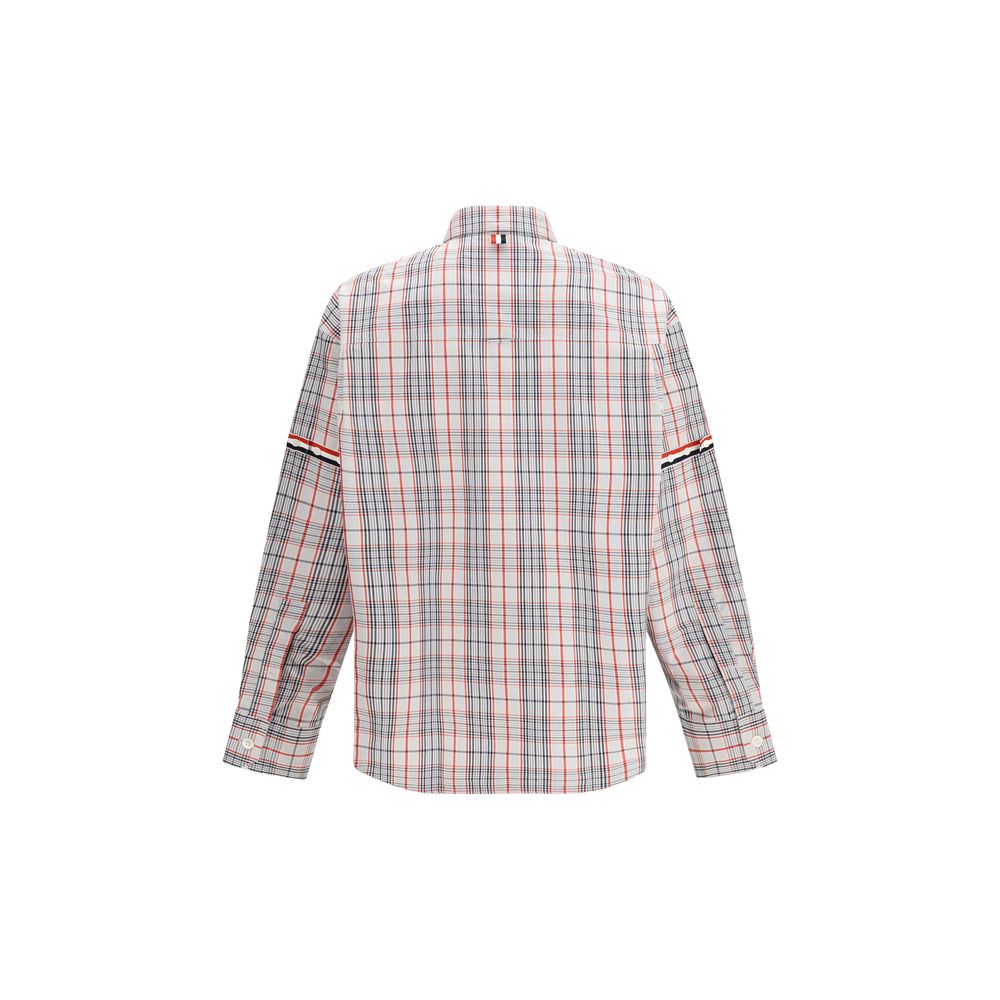 Camicia Thom Browne con motivo in tessuto multicolore