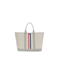 Thom Browne Gray Fabric Shoulder Bag