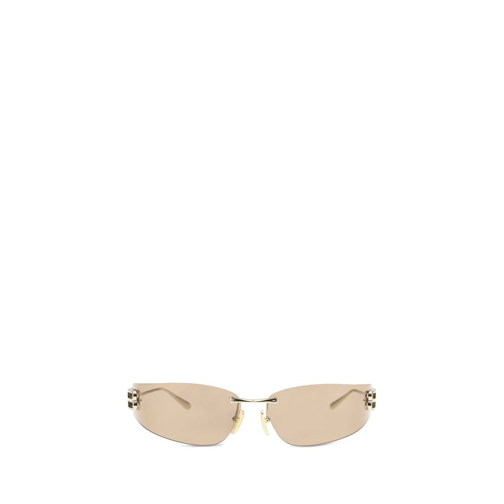 Lunettes de soleil Balenciaga en métal doré