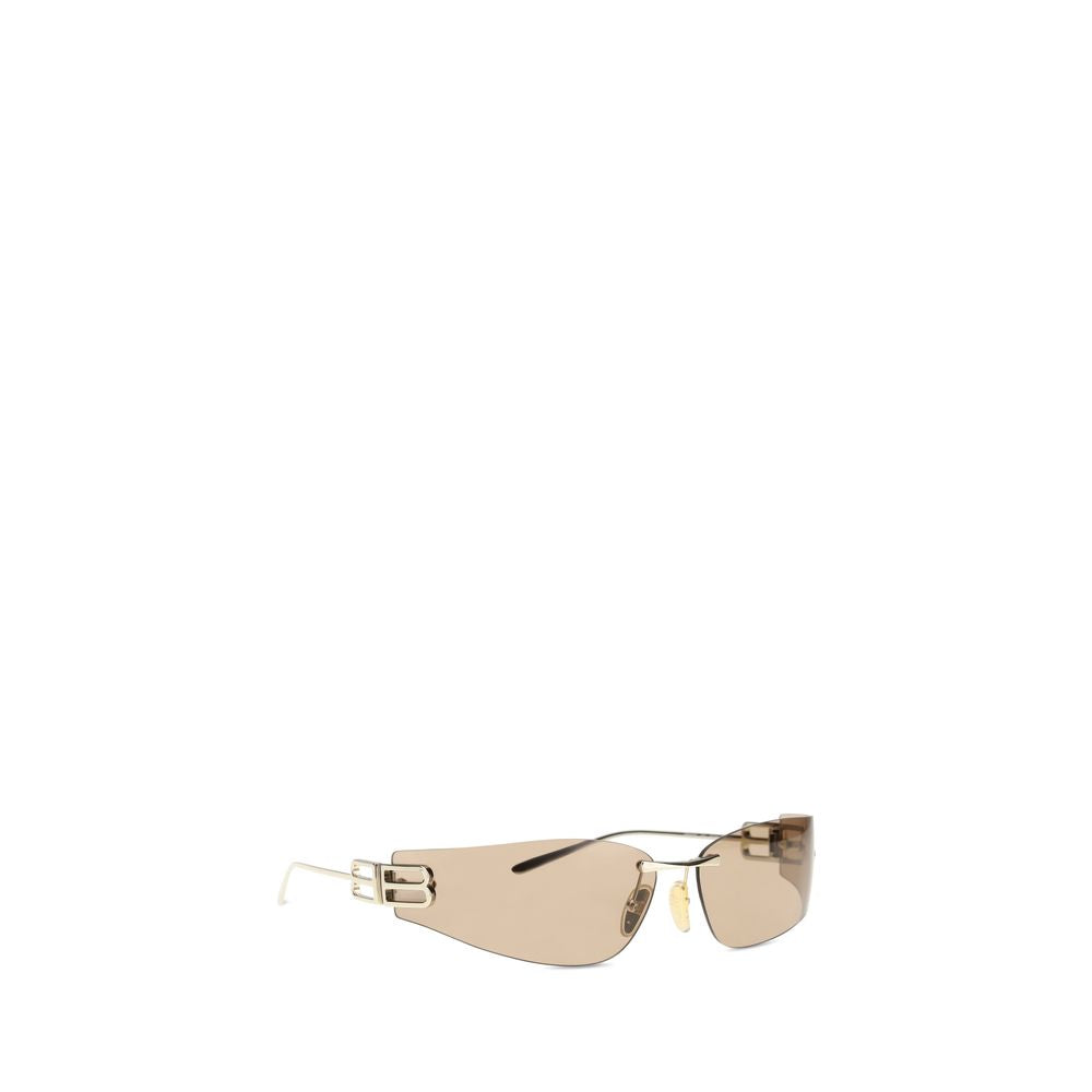 Lunettes de soleil Balenciaga en métal doré