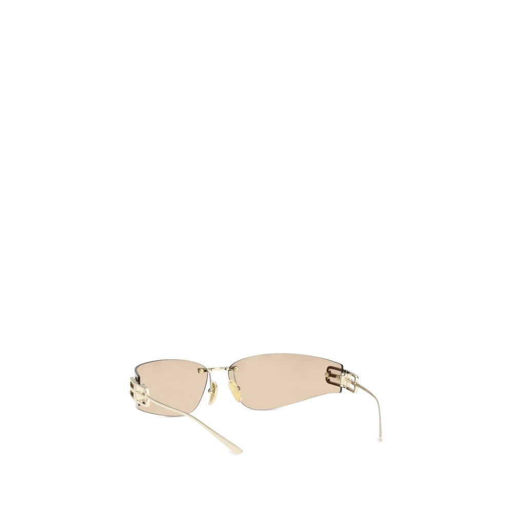 Lunettes de soleil Balenciaga en métal doré