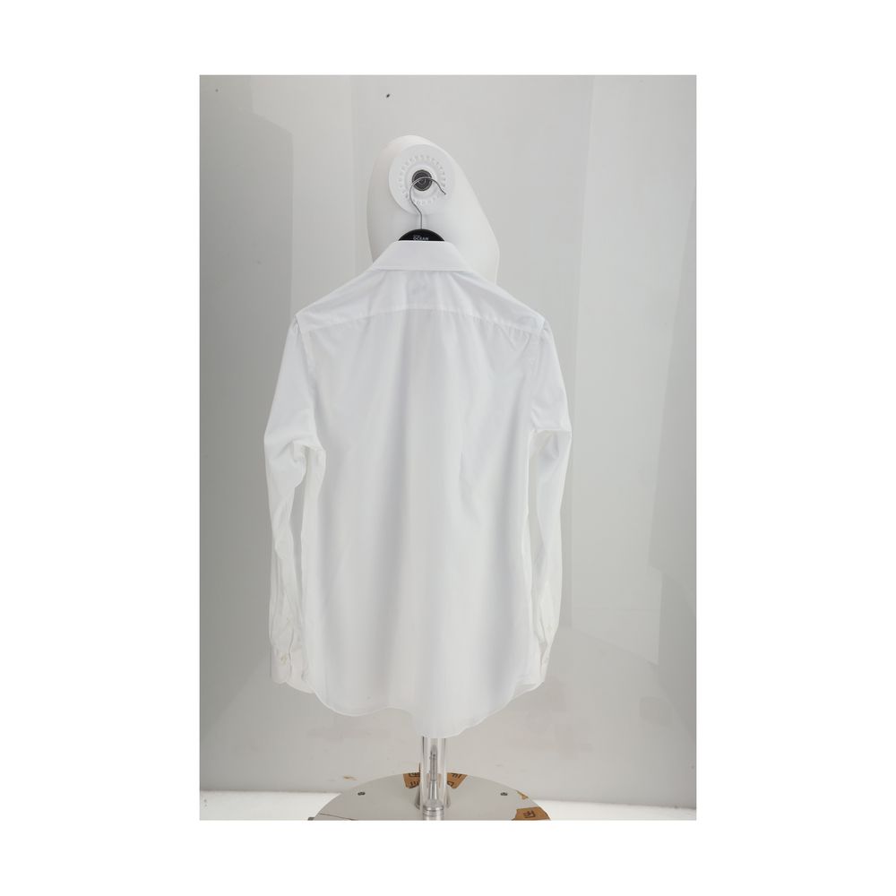 Chemise habillée Finamore en coton blanc