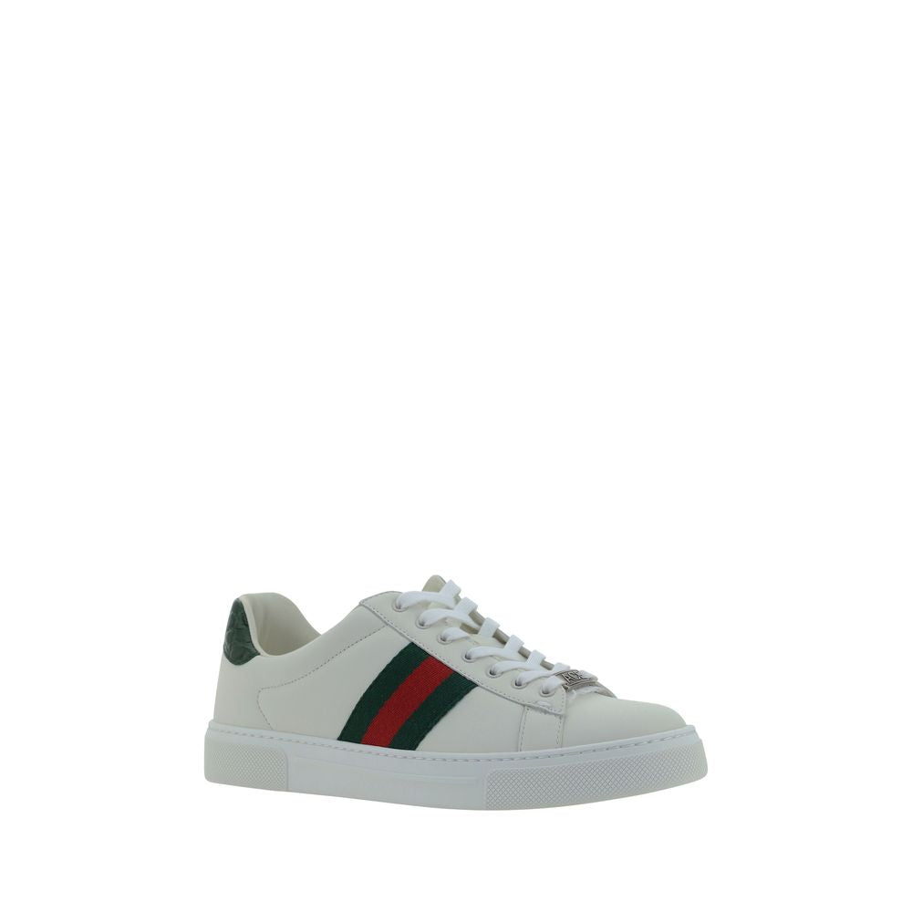 Sneakers basse Gucci in pelle di vitello bianca Bos Taurus