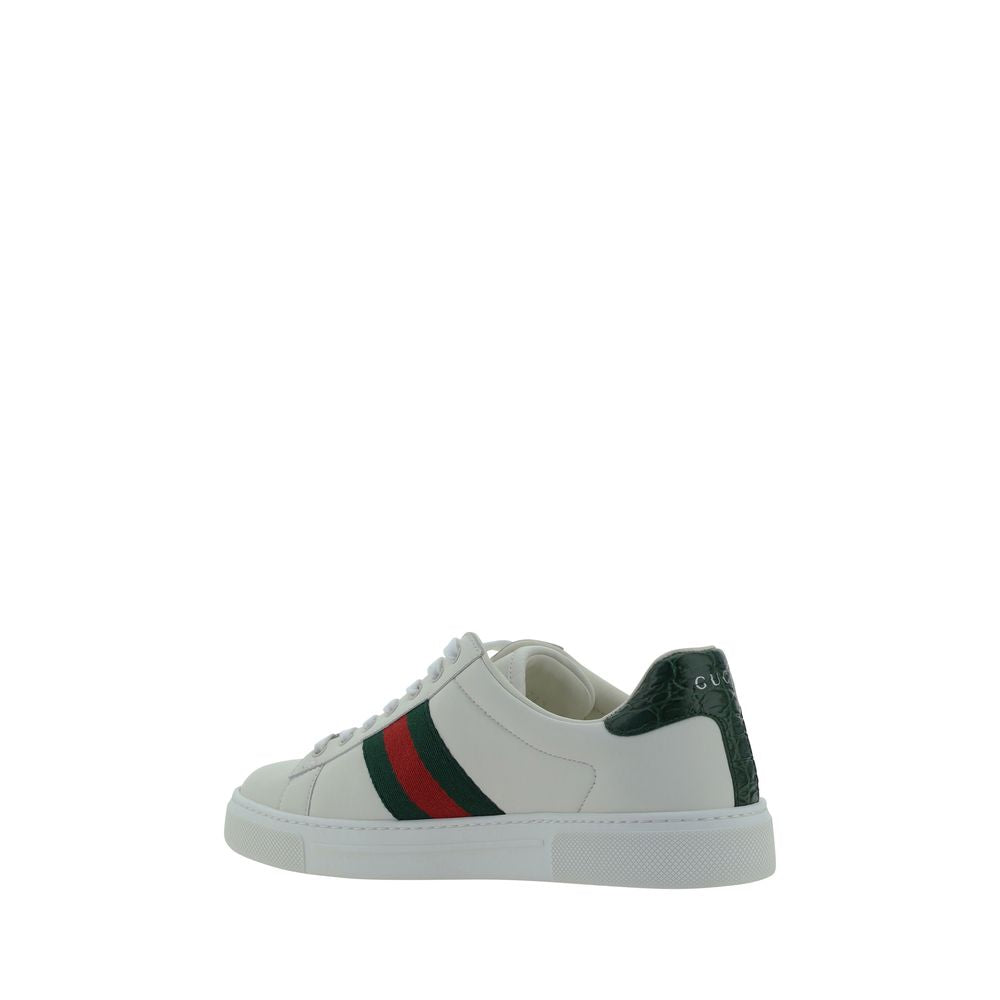 Sneakers basse Gucci in pelle di vitello bianca Bos Taurus