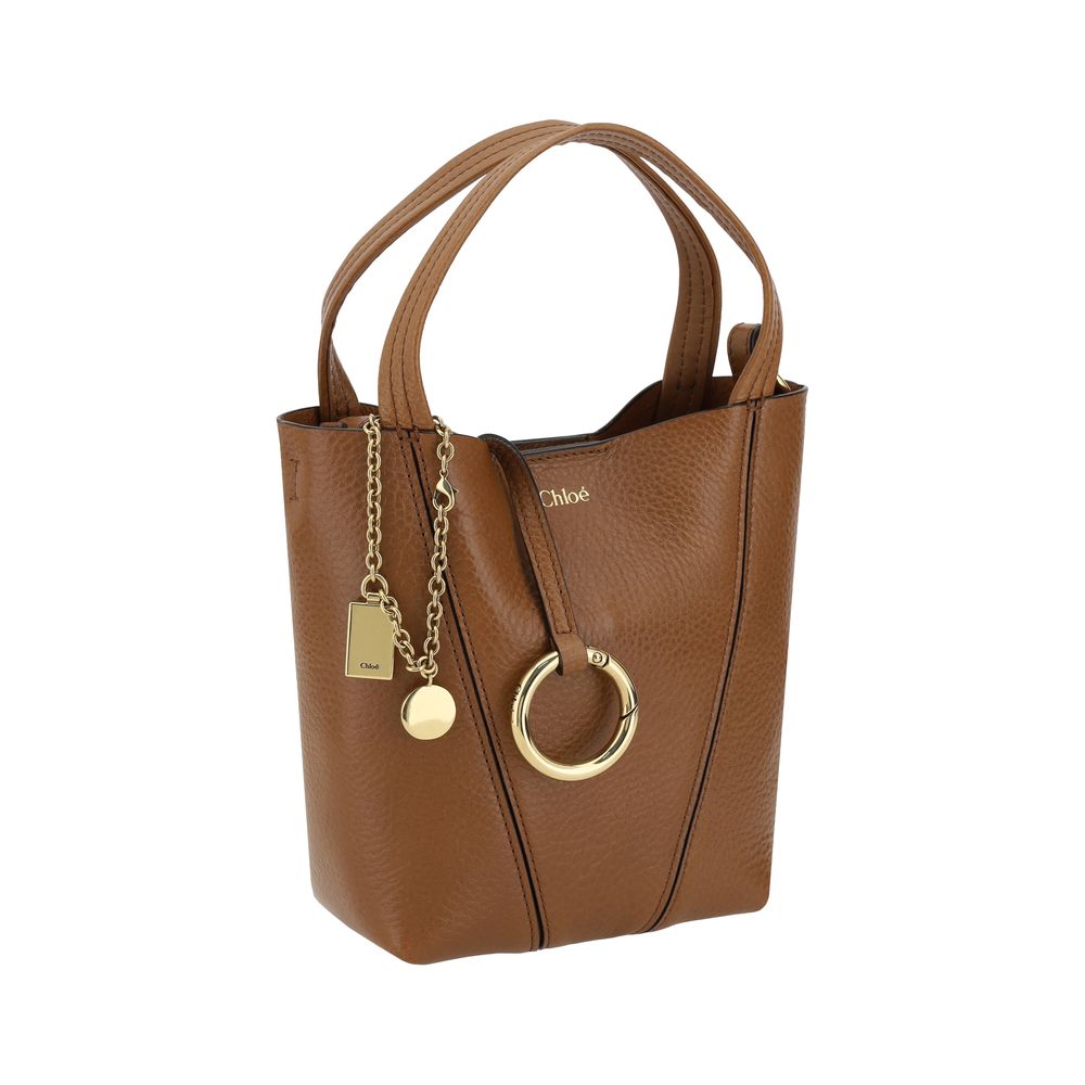 Sac porté épaule Chloé en cuir de veau marron Bos Taurus
