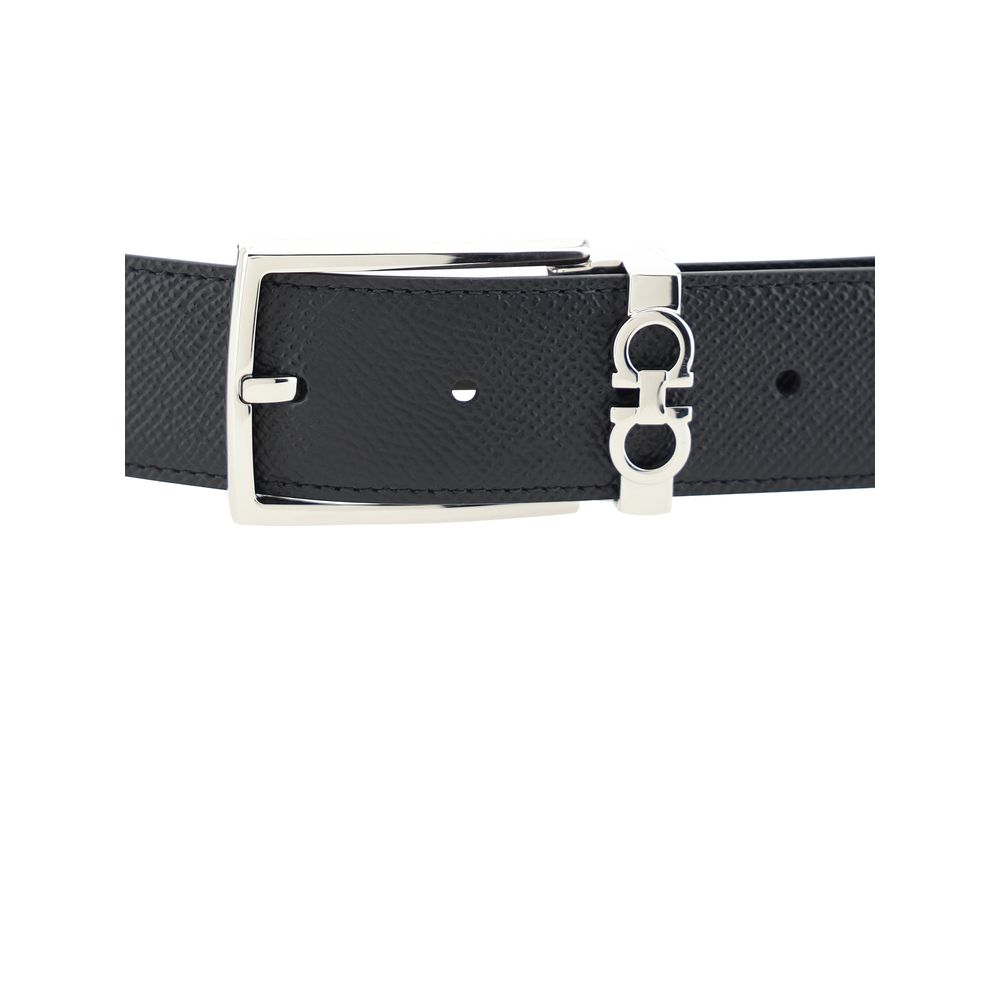 Ceinture en cuir de veau noir Bos Taurus Ferragamo