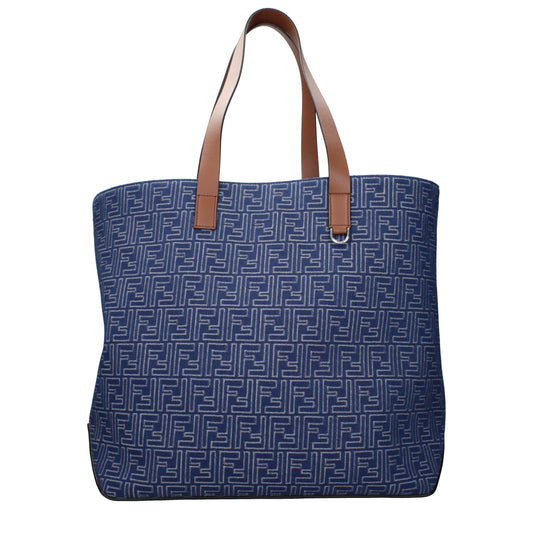 Borsa a tracolla Fendi in tessuto blu
