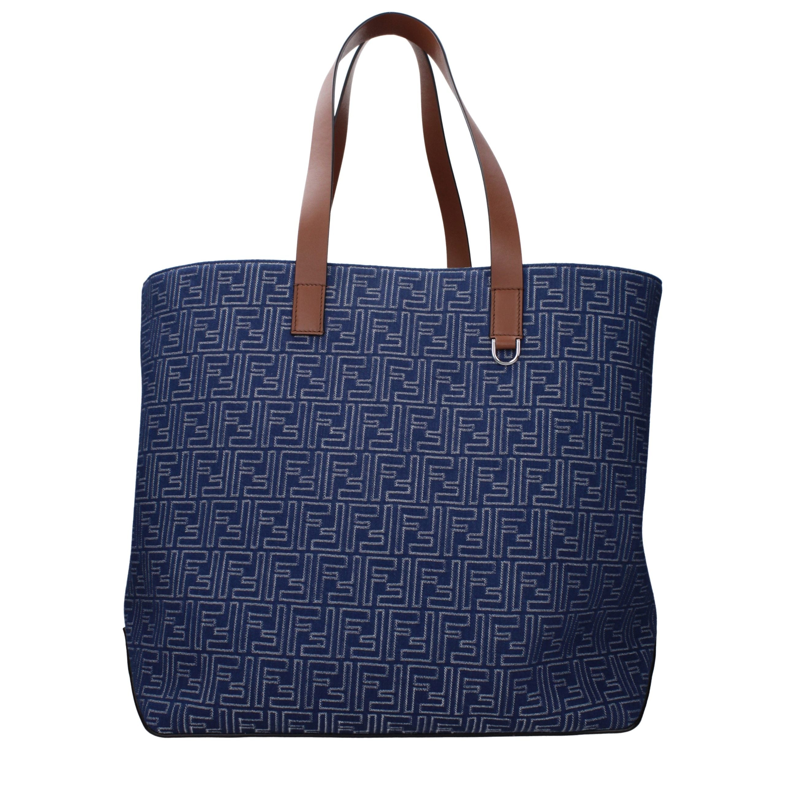 Sac porté épaule Fendi en tissu bleu