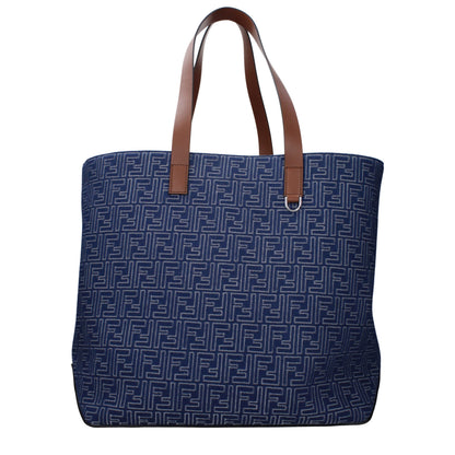 Fendi Blue Fabric Shoulder Bag