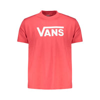 Maglietta da Uomo in Cotone Rossa Vans