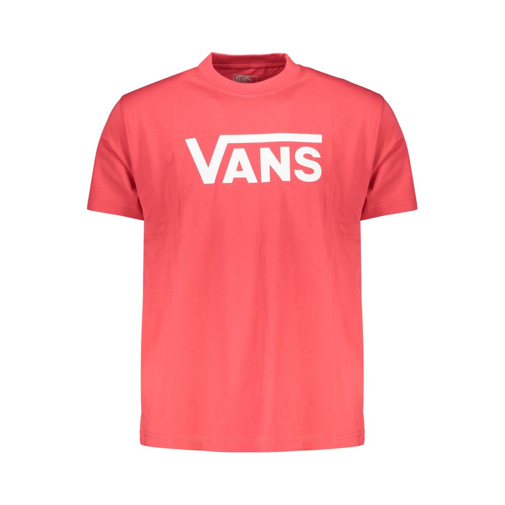 Maglietta da Uomo in Cotone Rossa Vans
