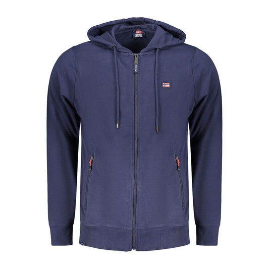 Felpa con cappuccio da uomo in cotone blu Norvegia 1963