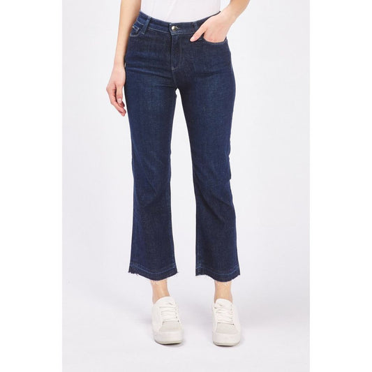 Jeans Svasati Gas in Cotone Blu