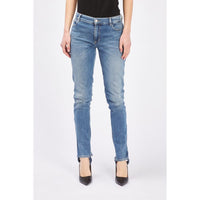 Gas Blue Cotton Slim Fit Jeans