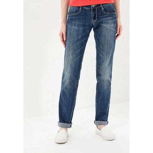 Jeans Gas in Cotone Blu a Gamba Dritta