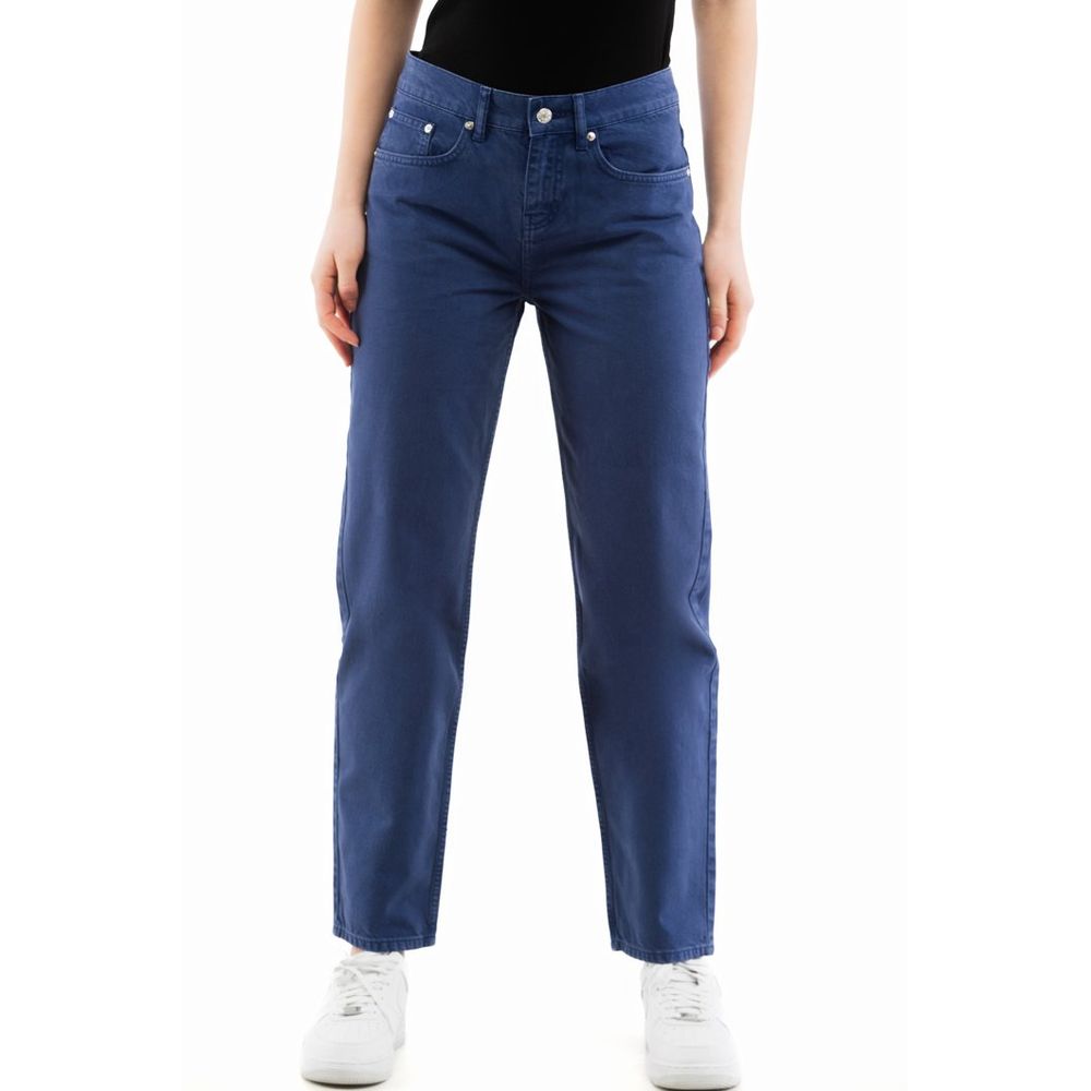 Jean Moschino droit en coton bleu
