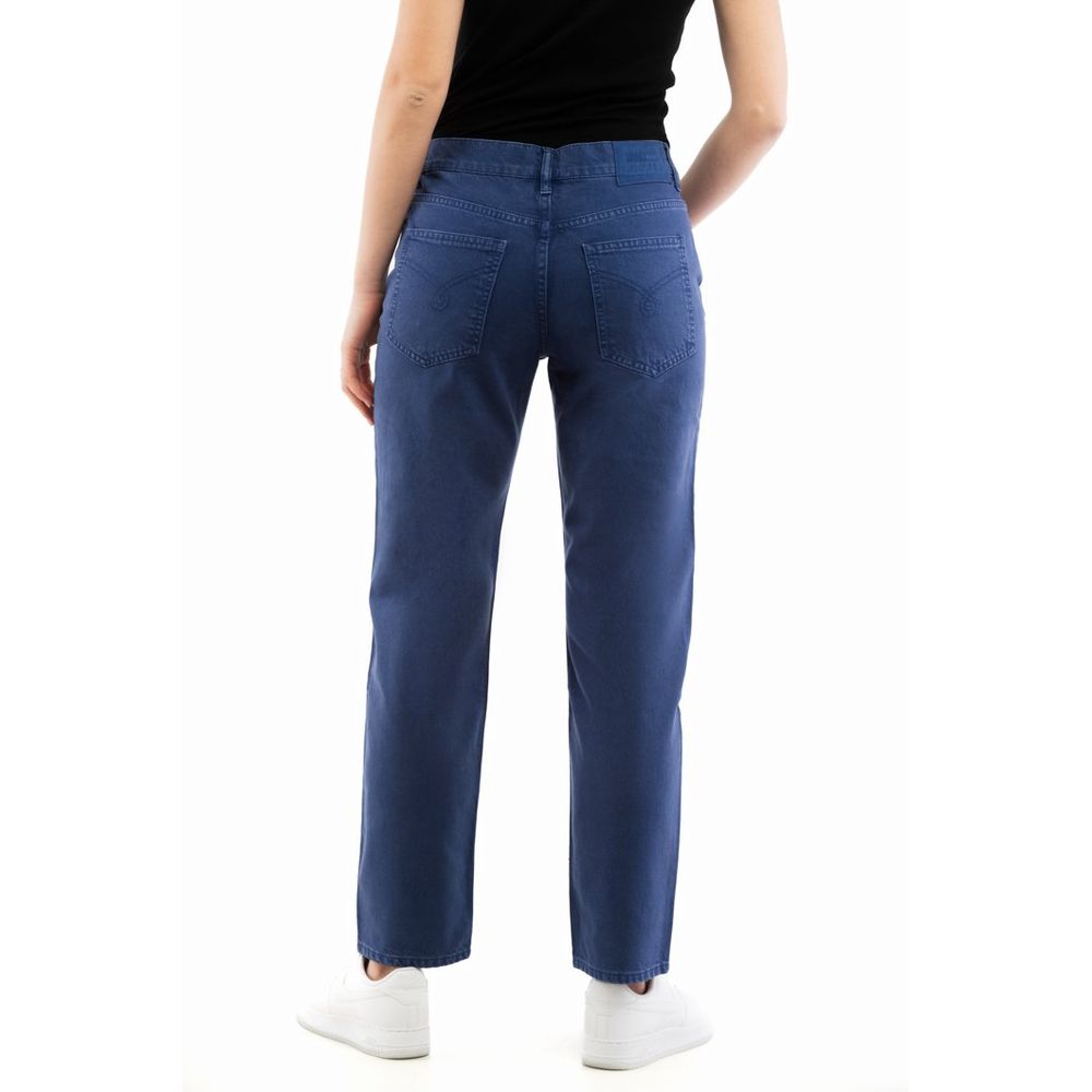 Jean Moschino droit en coton bleu