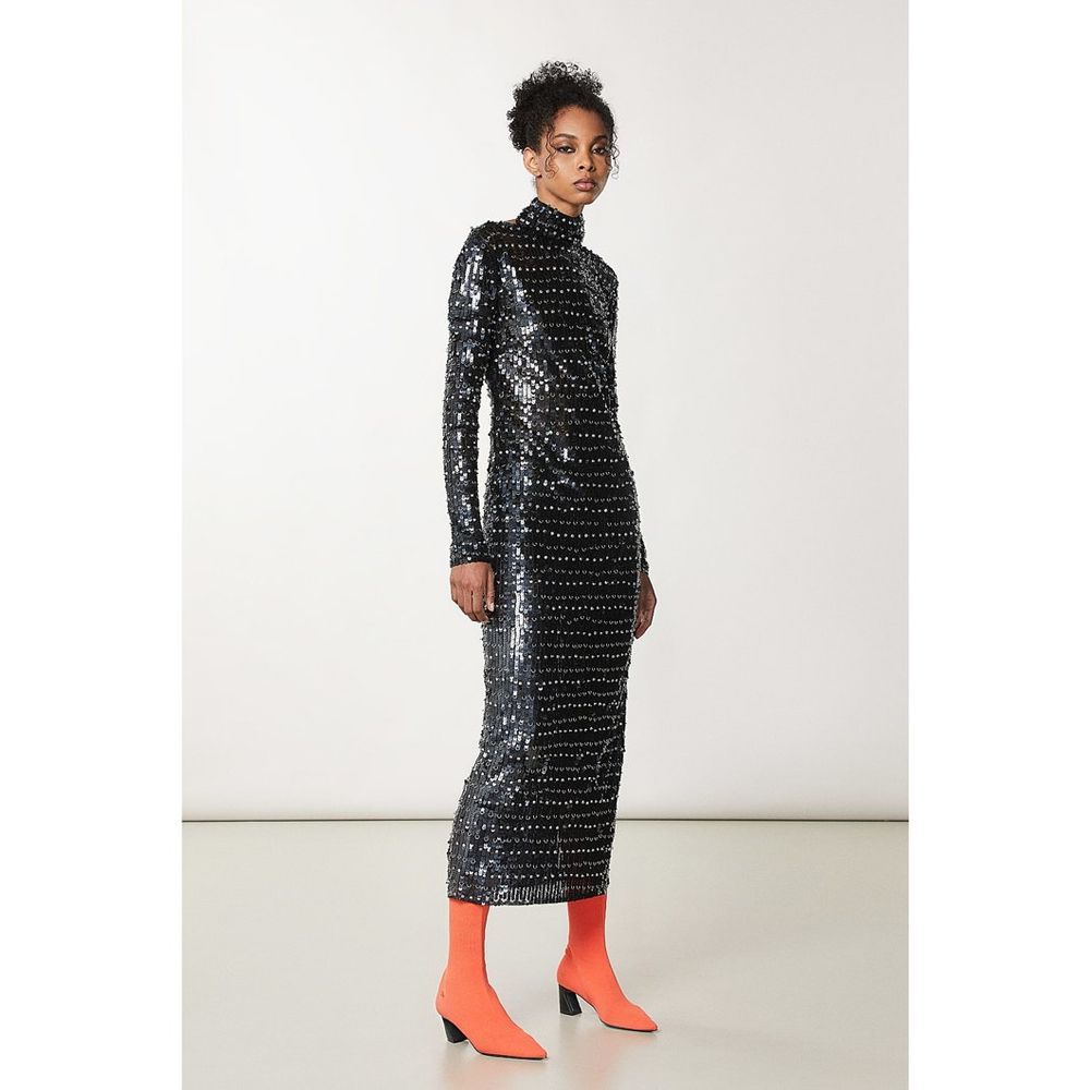 Robe de cocktail Patrizia Pepe dorée en polyamide