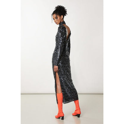 Robe de cocktail Patrizia Pepe dorée en polyamide