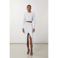 Jupe longue Patrizia Pepe en viscose blanche