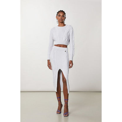 Jupe longue Patrizia Pepe en viscose blanche