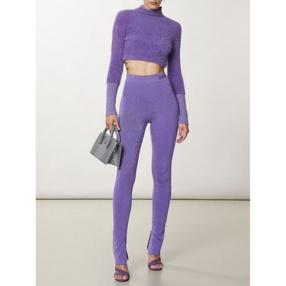 Leggings Patrizia Pepe in lyocell viola