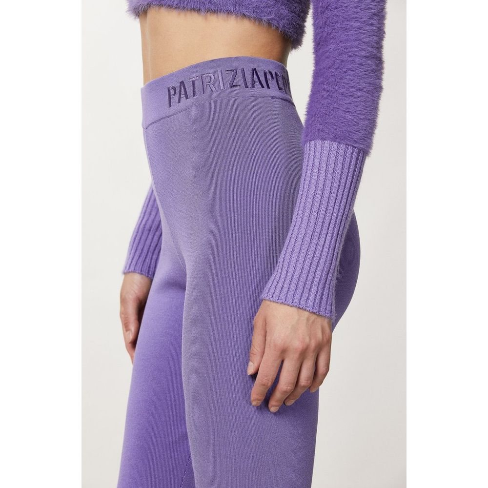 Leggings Patrizia Pepe in lyocell viola