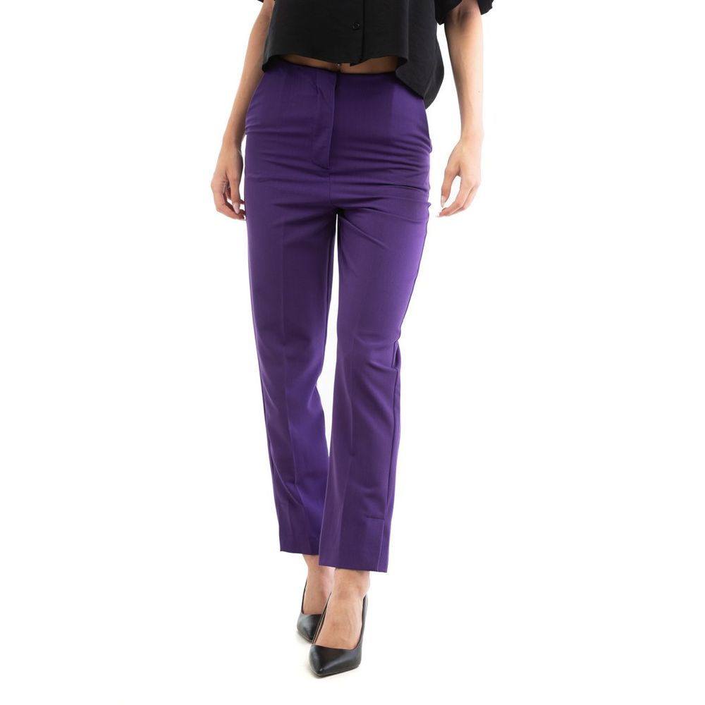 Patrizia Pepe Pantaloni Casual Viola in Poliestere
