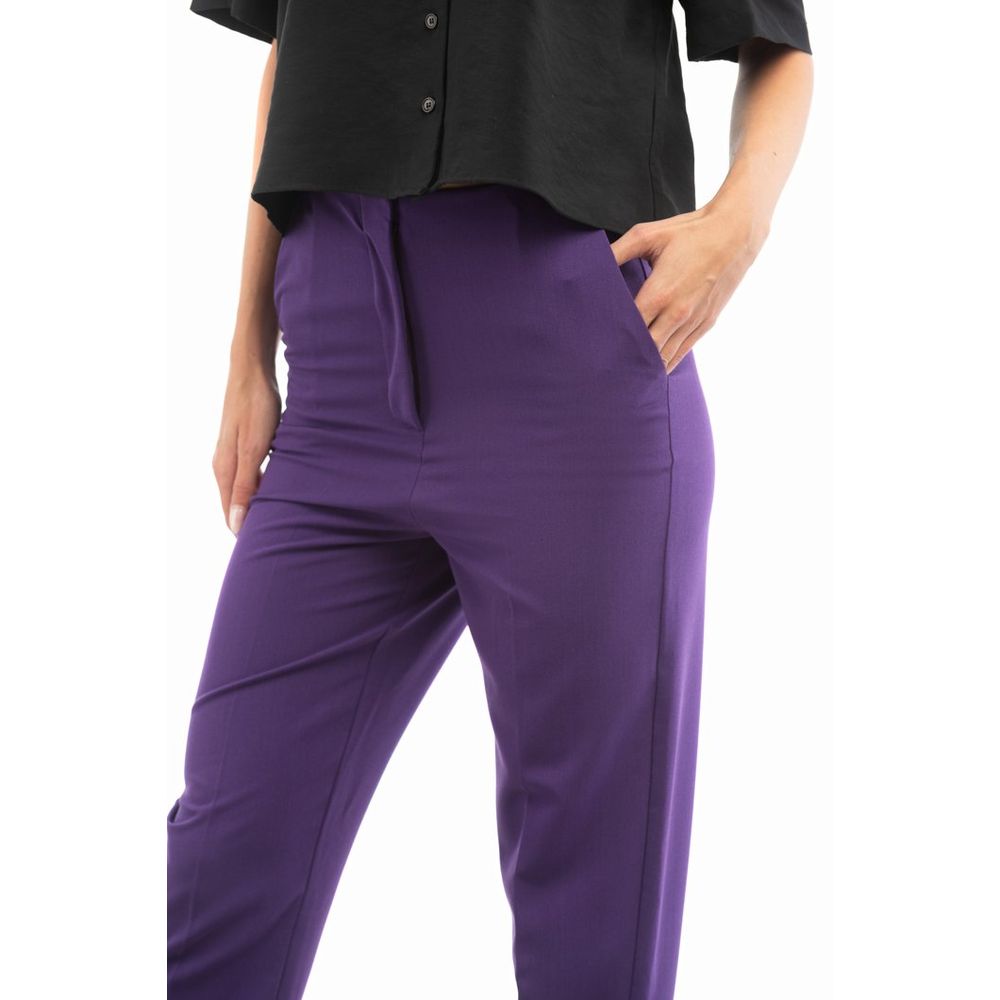 Patrizia Pepe Pantaloni Casual Viola in Poliestere