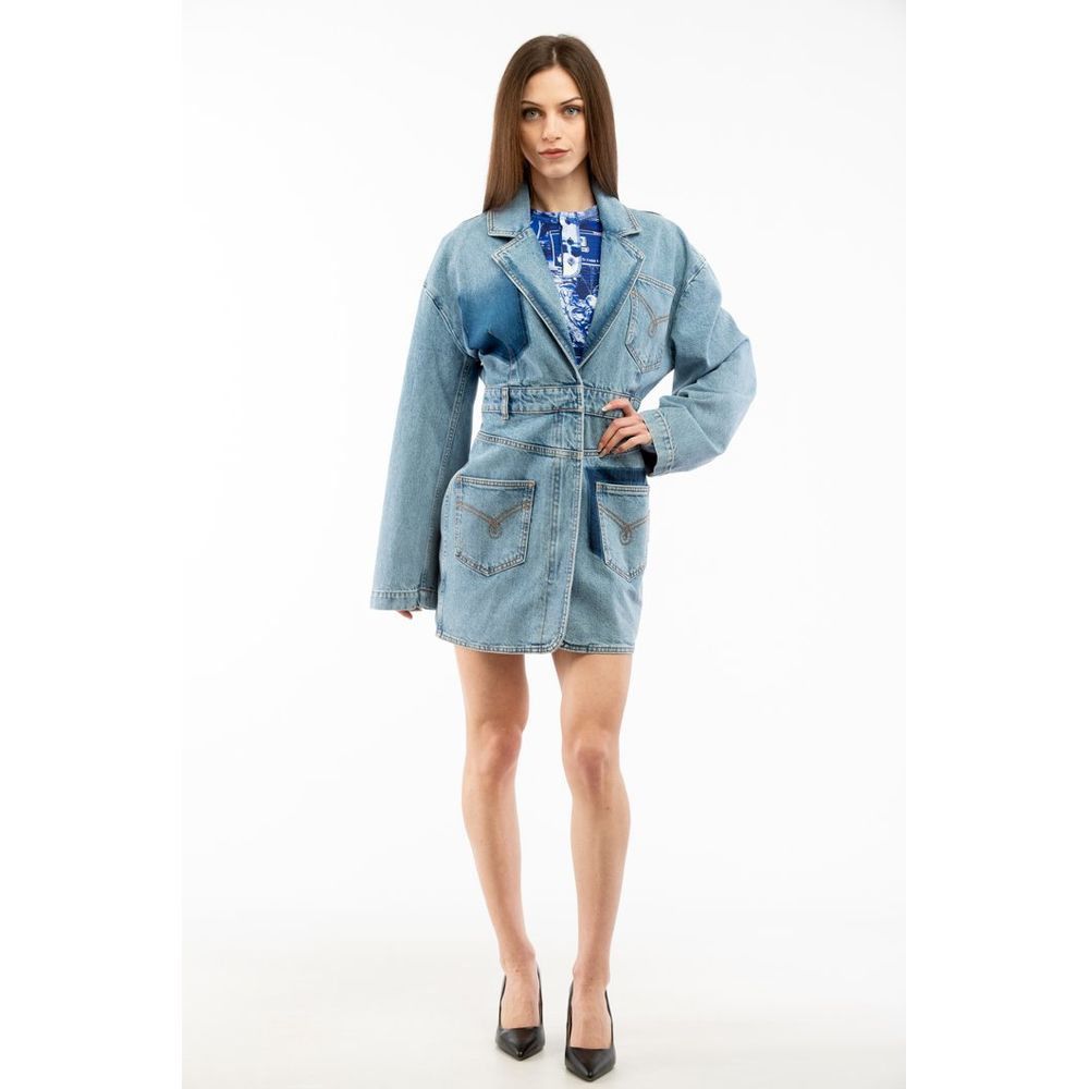 Veste Moschino en jean de coton multicolore
